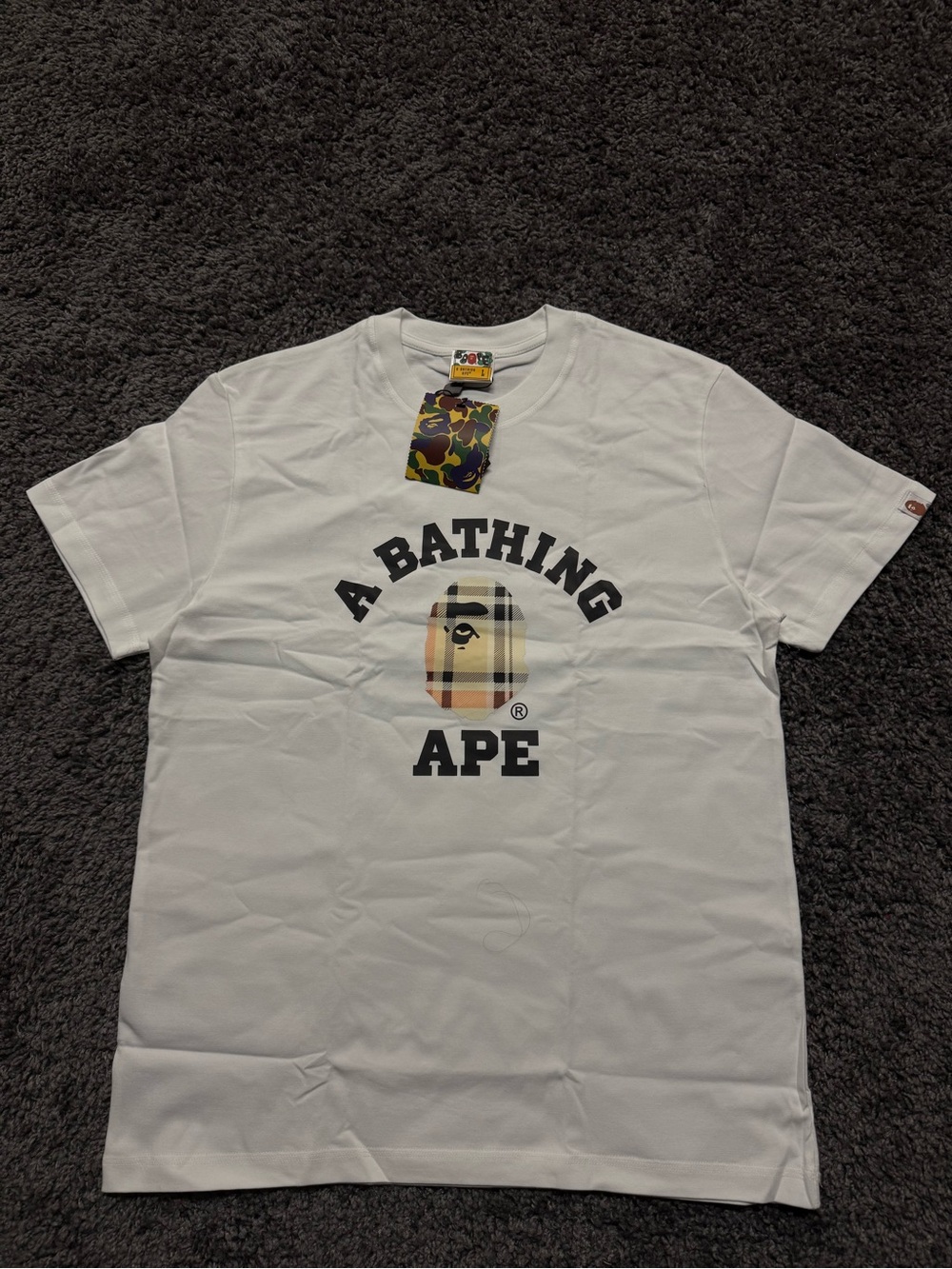 White bape Logo Graphic Tee